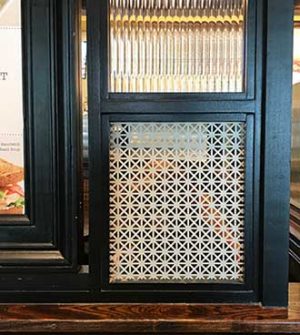 Perforated-metal-ornamental-decorative-in-restaurant