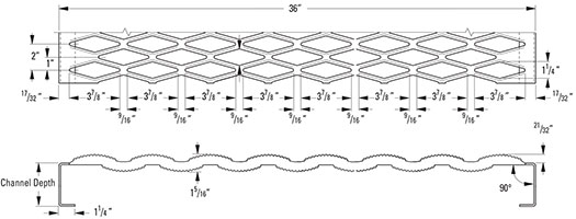 Heavy Duty Grating 8 Diamond Plank