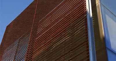 TaliAlive louvered panels on building
