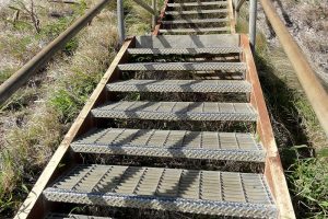 pedestrian bar grating stairs