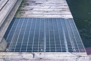 walking grating on pier