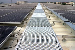 expanded metal walkway through solar panels; expanded metal fabrication