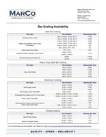 Bar Grating Availability Bar-Grating-Availability